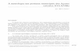 A metrologia nas posturas municipais dos Açores (séculos ...repositorio.uac.pt/bitstream/10400.3/1464/1/VIANA (M.), 2011.pdf · valências entre as medidas velhas e a medida nova