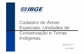 Cadastro de Áreas Especiais: Unidades de Conservação e ... · Justificativa Necessidade de ter reunidas as informações das áreas de proteção existentes no território brasileiro