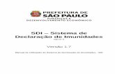 SDI Sistema de Declaração de Imunidades - Prefeitura · O foco deste documento são os usuários representados pelas entidades imunes e terceiros (não ... para emitir uma nova