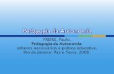 Pedagogia da Autonomia · PDF filePedagogia da Autonomia FREIRE, Paulo. ... Reflexão crítica sobre a prática. Curiosidade epistemológica. ... SLIDES. Title: Slide 1