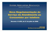 Nova Regulamentação do Serviço de Atendimento ao ... · Serviço de Atendimento ao Consumidor por telefone Decreto nº 6.523, de 31 de julho de 2008 BRITCHAM São Paulo, 04 de