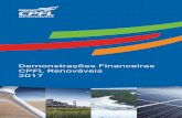 Demonstrações Financeiras CPFL Renováveis 2017 · 2018-03-23 · renováveis e tem contribuído para o desenvolvimento do País com um modelo de negócio competitivo e ... Para