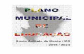PREFEITURA MUNICIPAL DE SANTO ANTÔNIO DO MONTEsamonte.mg.gov.br/imagens/editor/files/2017/Plano Municipal de... · 1.878/2007, que aprovou o Plano Municipal de Educação do Município