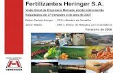 Fertilizantes Heringer S.A. · Maiores Mercados de Fertilizantes Taxa de Aplicação de Fertilizantes (kg/ha) O Brasil é o quarto maior mercado de fertilizantes, crescendo acima