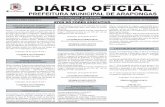 DIÁRIO OFICIAL - Prefeitura Municipal de Arapongas · Reforma do Bloco da Secretaria Municipal de Esporte, conforme contrato do Repasse n. º 826665/2016, do Ministério de Esporte,