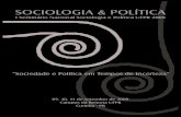 SOCIOLOGIA & POLÍTICA - humanas.ufpr.br · I Seminário Nacional Sociologia e Política UFPR 2009 SOCIOLOGIA & POLÍTICA 09, 10, 11 de setembro de 2009 ... A Produção da Ciência