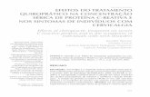EfEitos do tratamEnto quiroprático na concEntração sérica ... · experimental study, the serum C-reactive protein after chiropractic treatment was determined in 12 patients, 6