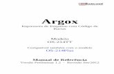 Argox - Barcodenet Informática Ltda · a) Abra a tampa da impressora e retire o suporte do rolo de etiquetas. b) Pressione as duas travas do cabeçote de impressão, deslizando-as