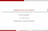MINERAC˘AO DE DADOS~ - thiagomarzagao.comthiagomarzagao.com/assets/teaching/mineracao/slides5.pdf · e muito u til em minera˘c~ao de dados; mas n~ao h a tempo p/ cobrirmos isso
