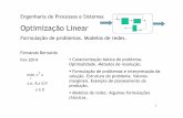 Optimização Linearnuno/eps/Conteudos/aula05/EPS_Optimizacao... · Edgar TF, Himmelblau DM. Optimization of Chemical Processes , 2nd ed, ... algoritmos de resolução. 12 O problema
