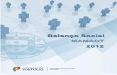 Balanço Social MAMAOT - 2012 - gpp.pt · Ficha técnica: Balanço Social do Ministério da Agricultura, do Mar, do Ambiente e do Ordenamento do Território (MAMAOT) Ano: 2012 Propriedade