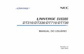 SV8300 DT310 DT710 User Guide 1-0 - cl.nec.com · Explica a configuração deste manual e contém as seguintes informações. • Layout de face da Série DT • Teclas e Partes da