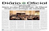 Estado de Pernambuco - alepe.pe.gov.br iniciativa da Assembleia. ... ratos para atender às de-mandas dos mais pobres. “Era um homem de coerên-cia, coragem, honestidade, valores