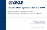 Censo Demográfico 2010 e FPM - senado.leg.br · Evolução da Divisão Político-Administrativa do Brasil BRASIL 1940 ... Região Sul 3,45 3,1 Região Centro-Oeste 3,63 3,2 . Grau