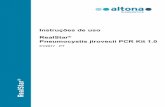 Instruções de uso RealStar Pneumocystis jirovecii PCR Kit 1 Homepage... · • Centrífuga de bancada com um rotor para tubos de reação de 2 ml • Centrífuga com um rotor para