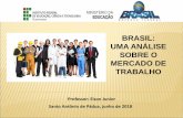 BRASIL: UMA ANÁLISE SOBRE O MERCADO DE TRABALHO · mulheres, 52,9% não tinham instrução ou o ensino fundamental era incompleto e cerca ... do mercado de trabalho segundo o nível