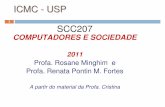 ICMC - USPwiki.icmc.usp.br/images/f/fb/Apres_curso_scc207_2011.pdf · estudado pela Psicologia, a Sociologia estuda ... positiva ou negativamente? ... apres_curso_scc207_2011.ppt