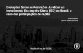Evoluções Sobre as Restrições Jurídicas ao Investimento ... · Votante + exercício) “Empresa brasileira de capital estrangeiro ... Limitações ao IED fazem, historicamente,