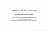 Ralph dos Santos Silva - Instituto de Matemática - UFRJ · Técnicas de Amostragem Amostragem Estratiﬁcada Exemplo Uma vila foi dividida (estratiﬁcada) em três conjuntos de