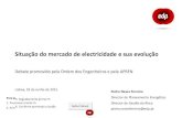 Situação do mercado de electricidade e sua evolução · Situação do mercado de electricidade e sua evolução Debate promovido pela Ordem dos Engenheiros e pela APREN Lisboa,