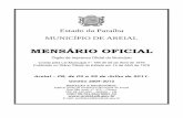 Estado da Paraíba - Prefeitura de Areialareial.pb.gov.br/portal/mensarios/2011/mens_julho_2011.pdf · vida, na base de 10% (dez por cento) do vencimento inicial do cargo de Guarda