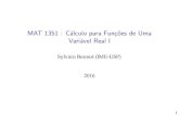 MAT 1351 : Cálculo para Funções de Uma Variável Real Isylvain/MAT1351Aula5.pdf · Primeiro encontro com o limite Construc¸ao˜ de p 2: como o limite de 1, depois 1,4, depois