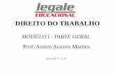 MÓDULO I - PARTE GERAL. Prof. Antero Arantes Martins · MÓDULO I - PARTE GERAL. ... •Não há validade, assim, em cláusulas contratuais que tenha por objetivo restringir ou invalidar