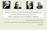 Autores básicos das teorias heterodoxas do desenvolvimento ...beneweb.com.br/resources/Teorias_e_experiências_de_desenvolvimento... · •Keynes –Equilíbrio pode ocorrer com