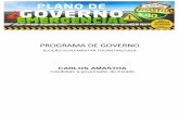 PROGRAMA DE GOVERNO - gazetadocerrado.com.br · trazer o Tocantins para a retomada do desenvolvimento. II. DIRETRIZES GERAIS DO PROGRAMA DE GOVERNO Sete são os objetivos que orientam
