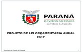 PROJETO DE LEI ORÇAMENTÁRIA ANUAL 2017 · Rio Grande do Norte Sergipe Roraima Tocantins ... Militar Professor de Ensino Básico - ... (Boletim Focus, 07/10/2016). ão 2016* 17 7