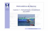 Capítulo 7 – Flutuabilidade e Estabilidade em Avaria · empíricas para a instalação de anteparas em navios mercantes (surgem os piques tanques de ré e vante, espaços de máquinas