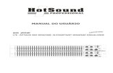 Hotsound Signal Processors Linehotsound.com.br/assets/equalizador-gráfico-eq-2031.pdf · •Filtros passa-alta (HPF) e passa baixa (LPF), com slope Butterworth de segunda ordem (12dB/oitava),