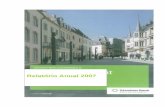 Relatório Anual 2007 - Banco de Portugal · spot, forward e opções Cotação de acções, obrigações e outros valores mobiliários na bolsa de valores do Luxemburgo ... Para