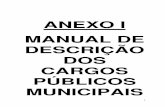 ANEXO I MANUAL DE DESCRIÇÃO DOS CARGOS PÚBLICOS …belavista.go.gov.br/.../2017/01/ANEXOIplanodecarreira.pdf · 2017-05-26 · Executar tarefas de administração de sangue e plasma,