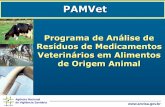 Programa de Análise de Resíduos de Medicamentos ...3wb2ai9cJzhQqR-dtCnQ7D5CXp4PHUr5... · Subsidiar a análise de risco do uso de medicamentos veterinários em animais ... Leite