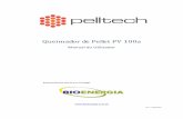 Queimador de Pellet PV 100a - bioenergia.com.pt · Esta solução permite maior facilidade na abertura, mas a porta deverá ser fixada em ambos os lados ... Fixe a câmara de combustão