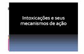 Intoxicações e seus mecanismos de ação medicina 2010-1.pdf · TOXICODINÂMICA - Conceitos. Efeito ... da absorçãççããção de Pb e Cd, pois aumenta o de ... que utilizam