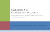 Superintendência de Relações Internacionaisco · PDF filefinal. JOVENS MINEIROS ... Relações Internacionais ... Diagnóstico, prospecção, operacionalização e avaliação de