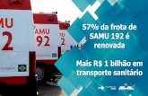 57% da frota de SAMU 192 é renovada Mais R$ 1 bilhão emportalarquivos.saude.gov.br/images/pdf/2017/outubro/05/Entrega... · SAÚDE NA ESCOLA: PARCERIA PARA AMPLIAR COBERTURA VACINAL