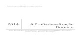 2014 A Profissionalização Docente · quatro edições anteriores, reunindo professores do ensino médio ou do técnico e com temáticas diversas, como práticas integradoras, gestão