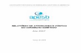 Relatório de Actividades CD-APESB 2017 CG Final · da APESB, o relatório de contas e respetivo parecer do Conselho Fiscal, o movimento ... Superior de Tecnologia do Barreiro, no
