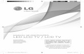 MANUAL DE INSTRUÇÕES LED LCD TV / LCD TV · LG TV | Manual de Instruções Instruções de Segurança 5 ý Se a base for removida, instale imedia-tamente a tampa de proteção forneci-da