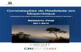 Constatações da Realidade em Moçambique - cmi.no · O trabalho de campo da 1ª Constatação da Realidade realizou-se em Setembro de 2011, com Sub-Relatórios dos Distritos do