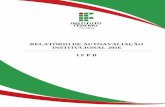 RELATÓRIO DE AUTOAVALIAÇÃO INSTITUCIONAL 2016 I F P B · 1.3. Composição e operacionalização da CPA em 2016 ... Este relatório parcial, especificamente, contempla ações