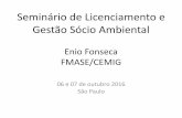 Seminário de Licenciamento e Gestão Sócio Ambientalviex-americas.com/2016/wp-content/uploads/2016/10/Enio-Fonseca.pdf · A Análise Preliminar de Perigos ... Grandes Acidentes