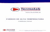 Catálogo Geral - termolab.pt · Fornos tubulares rotativos são usados para processamento contínuo de pós em atmosferas controladas. Estes fornos podem ser fornecidos com um dispositivos