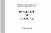 BOLETIM DE PESSOAL - ufmg.br .BOLETIM DE PESSOAL MENSAL - N 571/2010 Divulga§£o das ocorrncias