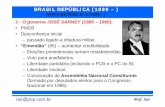 Nova República [Modo de Compatibilidade] · BRASIL REPÚBLICA (1889 – ) NOVA REPÚBLICA (1985 - ) – Previsão de privatizações. – Moratória da dívida externaMoratória