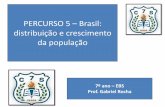 PERCURSO 5 Brasil: distribuição e crescimento da população · Corresponde ao número de pessoas por quilômetro quadrado. •Quando um país possui uma população relativa maior