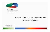 RELATÓRIO TRIMESTRAL DE ECONOMIA - AEPortugal · O indicador de clima económico do INE recuperou pelo ... o BCE reduziu em 0.25 pontos ... continuar a analisar os fatores que influenciam